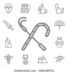 Crook icon. Mythology icons universal set for web and mobile