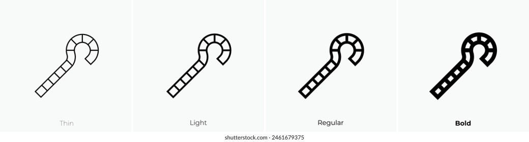 crook icon. Thin, Light Regular And Bold style design isolated on white background