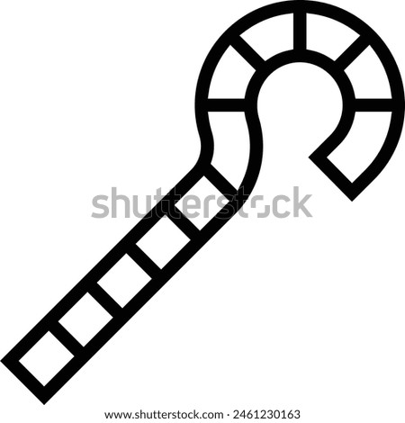 crook icon. Thin linear style design isolated on white background
