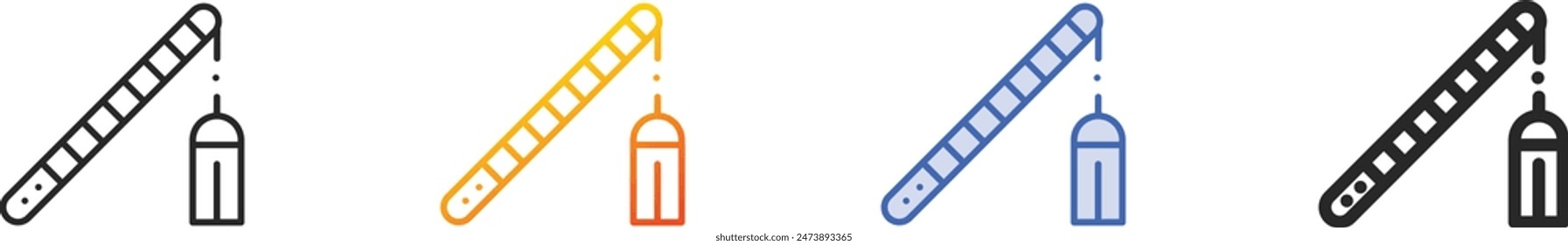 crook icon.Thin Linear, Gradient, Blue Stroke and bold Style Design Isolated On White Background