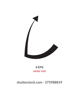 Crooked Arrow Vector Icon