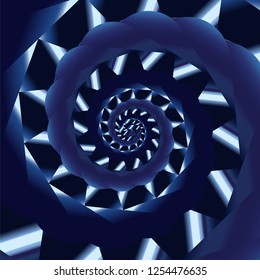 Crooked blue and white pattern