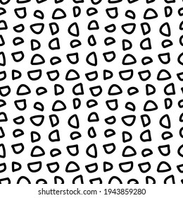 Patrón sin fisuras de círculos cruzados. Piezas abstractas vectoriales de moda. Diseño moderno de mano para tarjeta, impreso en ropa. Ilustración de material Doodle perfecta para impresiones textiles, diseño infantil	