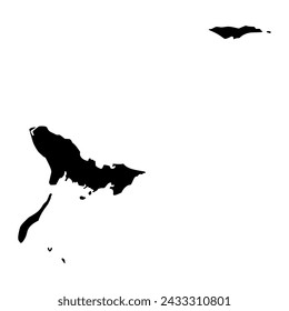 Crooked Island map, administrative division of Bahamas. Vector illustration.
