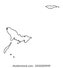 Crooked Island map, administrative division of Bahamas. Vector illustration.