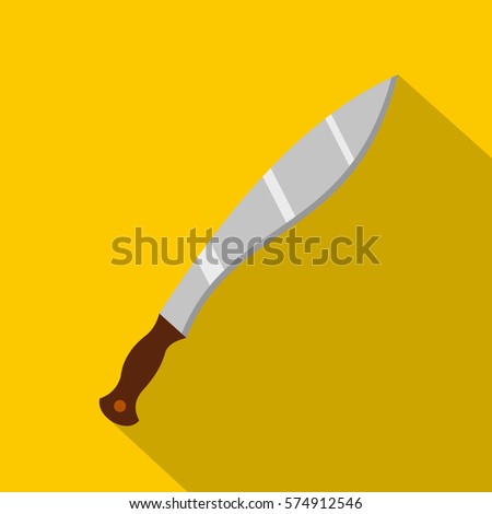 Crooked knife icon. Flat illustration of crooked knife vector icon for web