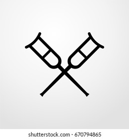 crooked nail icon. vector sign symbol on white background