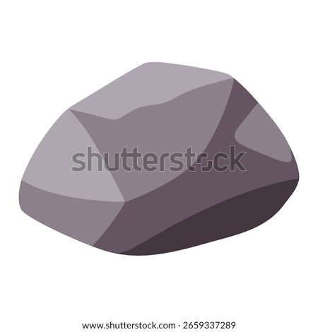 A crooked stone on white background