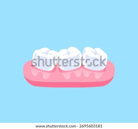 Crooked teeth illustration vector design. Dental care concept.
