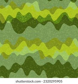 Crooked wave fluid vector seamless pattern. Wavy dynamic stripes texture. Wall decor fun seamless pattern. Wallpaper ornament design. Wave flow splash fluid shapes swatch.