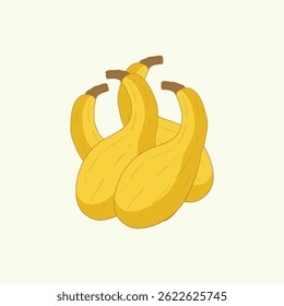 Crookneck squash vegetables flat design cartoon illustration