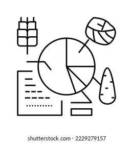 crop analytics smart farm line icon vector. crop analytics smart farm sign. isolated contour symbol black illustration