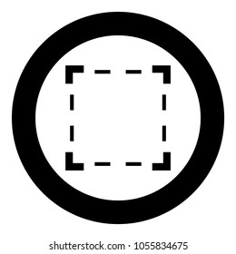 Crop black icon in circle