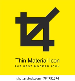 Crop bright yellow material minimal icon or logo design