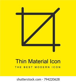 Crop button bright yellow material minimal icon or logo design