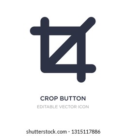 crop button icon on white background. Simple element illustration from UI concept. crop button icon symbol design.