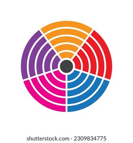 Crop circle, color symbol vector illustration design
