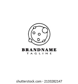 crop circle logo design template icon black modern isolated vector illustration