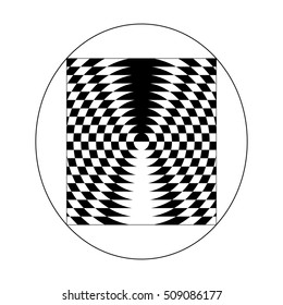 crop circle, minimalistic sacred geometry, black and white stencil, vector