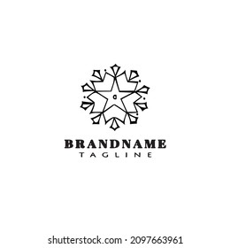 crop circles logo cartoon icon design template black modern isolated vector illustration