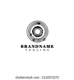 crop circles logo cartoon icon design black modern isolated vector illustration