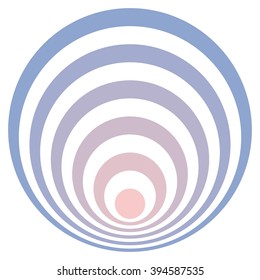 Crop circles symbol vector illustration, logo design element, gradient 2016 colors