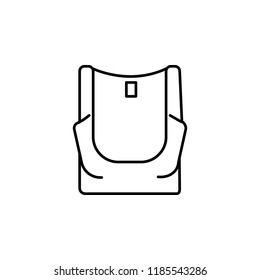Crop clothes woman dress icon. Element of clothes icon for mobile concept and web apps. Thin line Crop clothes woman dress icon can be used for web and mobile