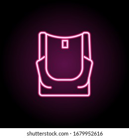 Crop clothes woman dress neon icon. Simple thin line, outline vector of clothes icons for ui and ux, website or mobile application