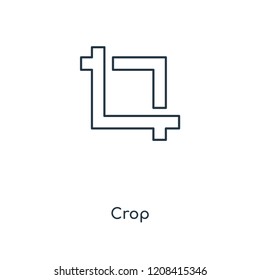 Crop concept line icon. Linear Crop concept outline symbol design. This simple element illustration can be used for web and mobile UI/UX.