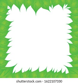 Crop design greenleaf surounded white space for text illustration vector
