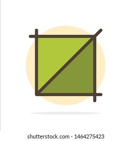Crop, Design, Tool Abstract Circle Background Flat color Icon. Vector Icon Template background