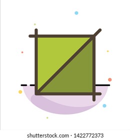 Crop, Design, Tool Abstract Flat Color Icon Template