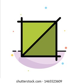 Crop, Design, Tool Abstract Flat Color Icon Template. Vector Icon Template background