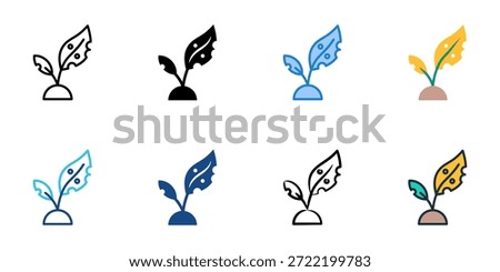 Crop diseases icons set multiple style collection. Editable stroke 
