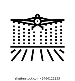 crop duster farmer line icon vector. crop duster farmer sign. isolated contour symbol black illustration