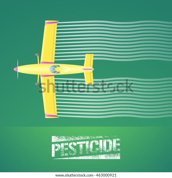 Crop Duster Plane Vector Illustration Aerial Stock Vector (Royalty Free ...