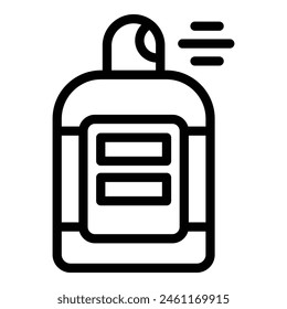 Crop duster spray icon outline vector. Pest control sprayer bottle. Healthy farming growth