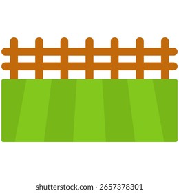 Ícone de vetor de campo de corte em estilo plano