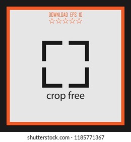 crop free  vector icon