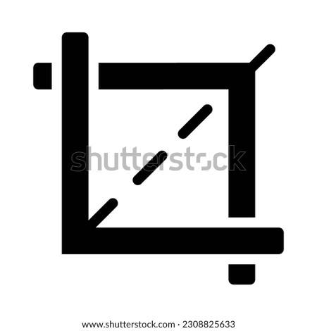 crop glyph icon illustration vector graphic