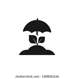 Crop, harvest, insurance, protection icon - Vector. Insurance concept vector illustration.