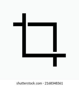 Crop Icon. Cut Symbol - Vector.