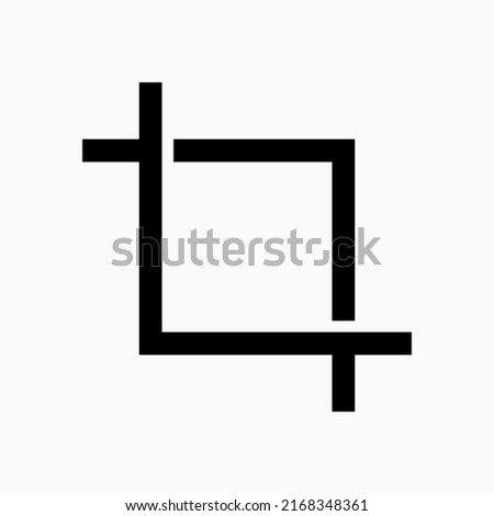 Crop Icon. Cut Symbol - Vector.