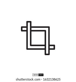 Crop icon, design inspiration vector template for interface and any purpose