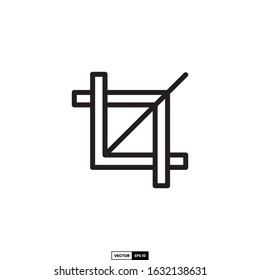 Crop icon, design inspiration vector template for interface and any purpose