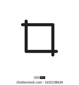Crop icon, design inspiration vector template for interface and any purpose