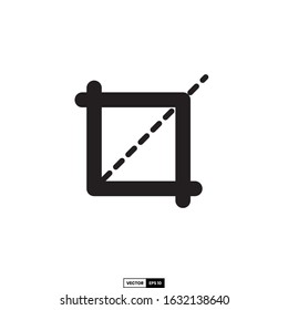 Crop icon, design inspiration vector template for interface and any purpose