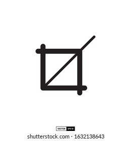 Crop icon, design inspiration vector template for interface and any purpose