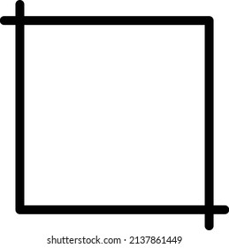 Crop Icon, Design Tool Sign And Symbol Isolated On White Background.