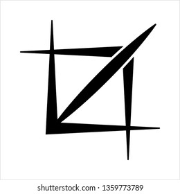 Crop Icon, Design Vector Art Illustration